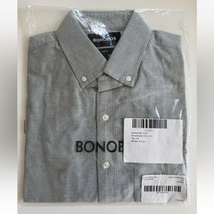 Bonobos Mens Stretch Oxford Slim Fit Cotton Long Sleeve Shirt, Small 15x32, NWT